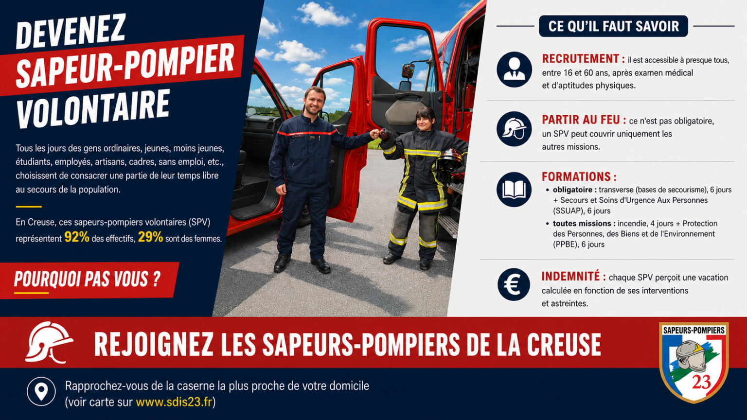 Devenez sapeur-pompier volontaire